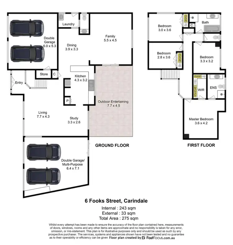Floorplan of Homely house listing, 6 Fooks Street, Carindale QLD 4152