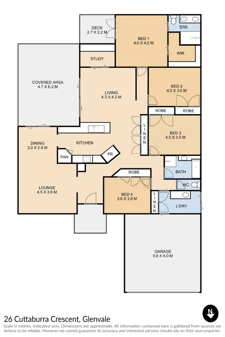 Floorplan of Homely house listing, 26 Cuttaburra Crescent, Glenvale QLD 4350