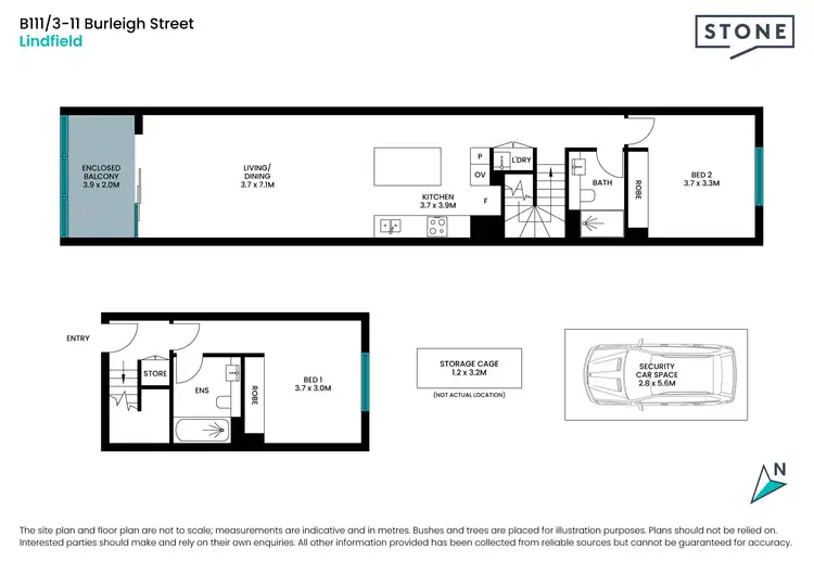 Floorplan of Homely apartment listing, B111/3-11 Burleigh Street, Lindfield NSW 2070