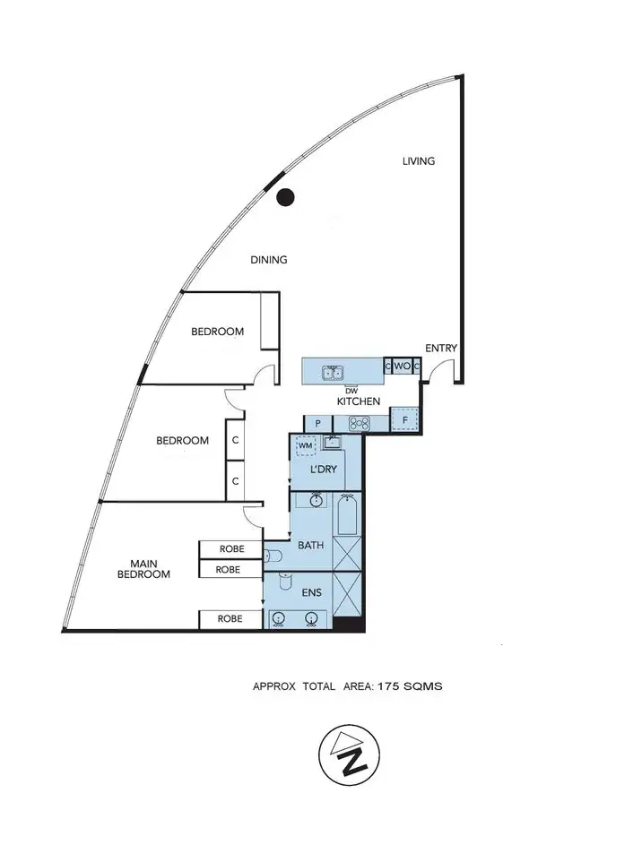Floorplan of Homely apartment listing, 5002/35 Queens Bridge Street, Southbank VIC 3006