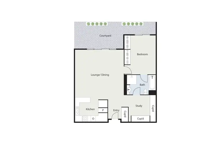 Floorplan of Homely apartment listing, 43/14 National Circuit, Barton ACT 2600
