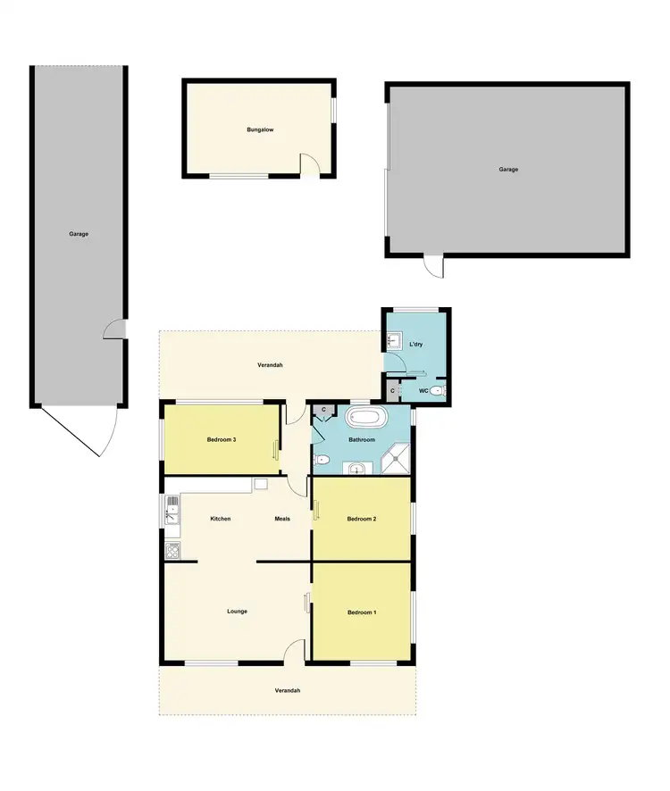Floorplan of Homely house listing, 9 Davies Street, Bealiba VIC 3475