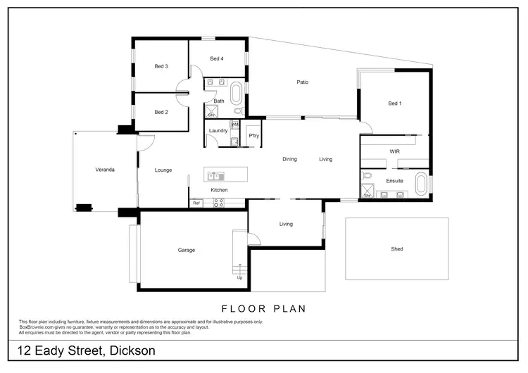 Floorplan of Homely house listing, 12 Eady Street, Dickson ACT 2602