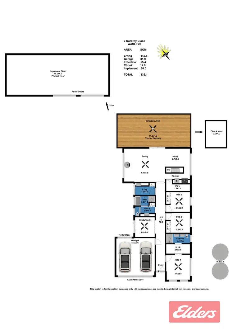 Floorplan of Homely house listing, 7 Dorothy Close, Wasleys SA 5400