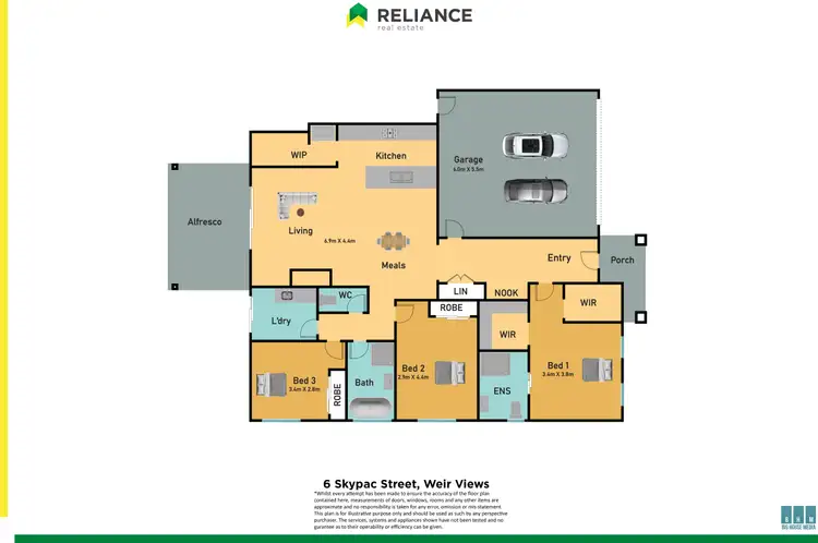 Floorplan of Homely house listing, 6 Skypac Street, Weir Views VIC 3338