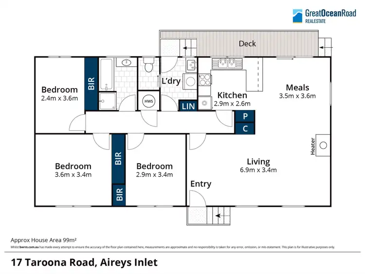 Floorplan of Homely house listing, 17 Taroona Road, Aireys Inlet VIC 3231
