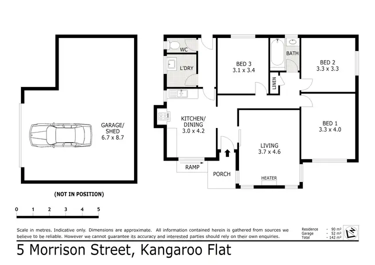 Floorplan of Homely house listing, 5 Morrison Street, Kangaroo Flat VIC 3555