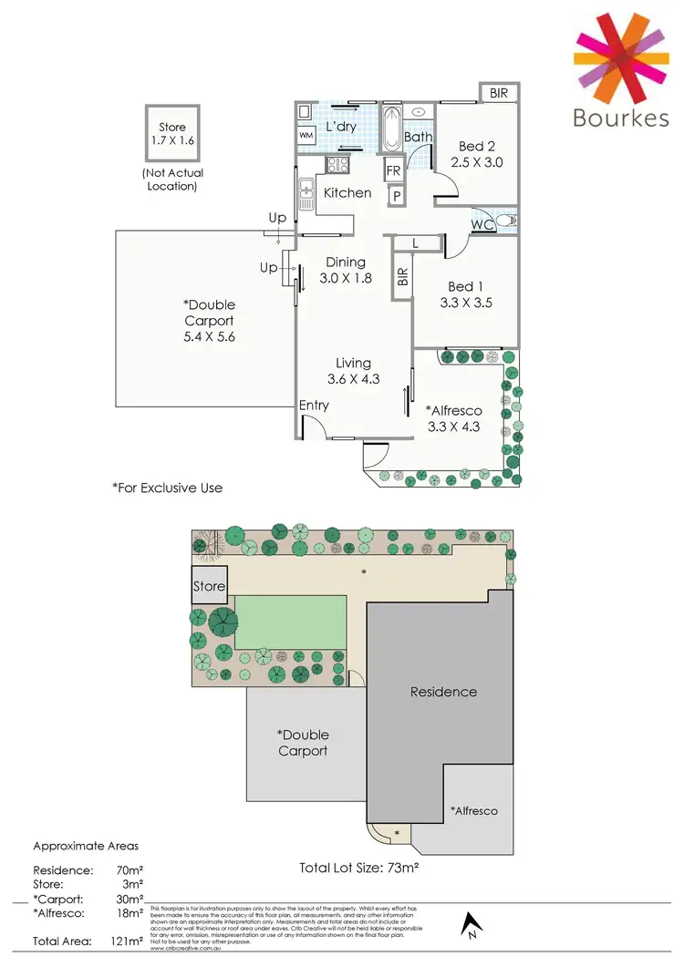 Floorplan of Homely villa listing, 2/11 Gerald Street, Como WA 6152