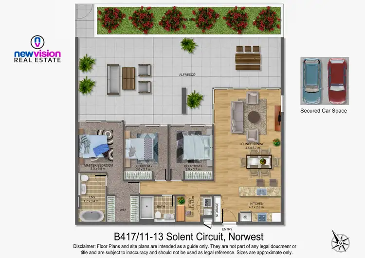 Floorplan of Homely apartment listing, B417/11 Solent Circuit, Norwest NSW 2153
