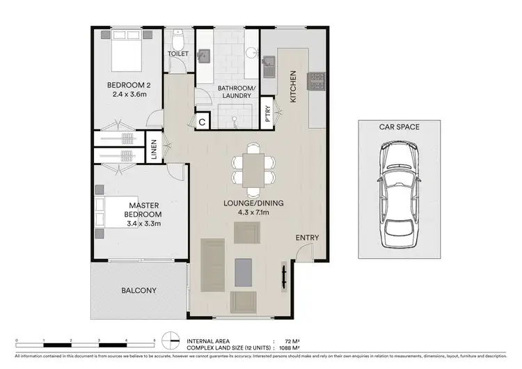 Floorplan of Homely unit listing, 11/10 Fraser Avenue, Miami QLD 4220