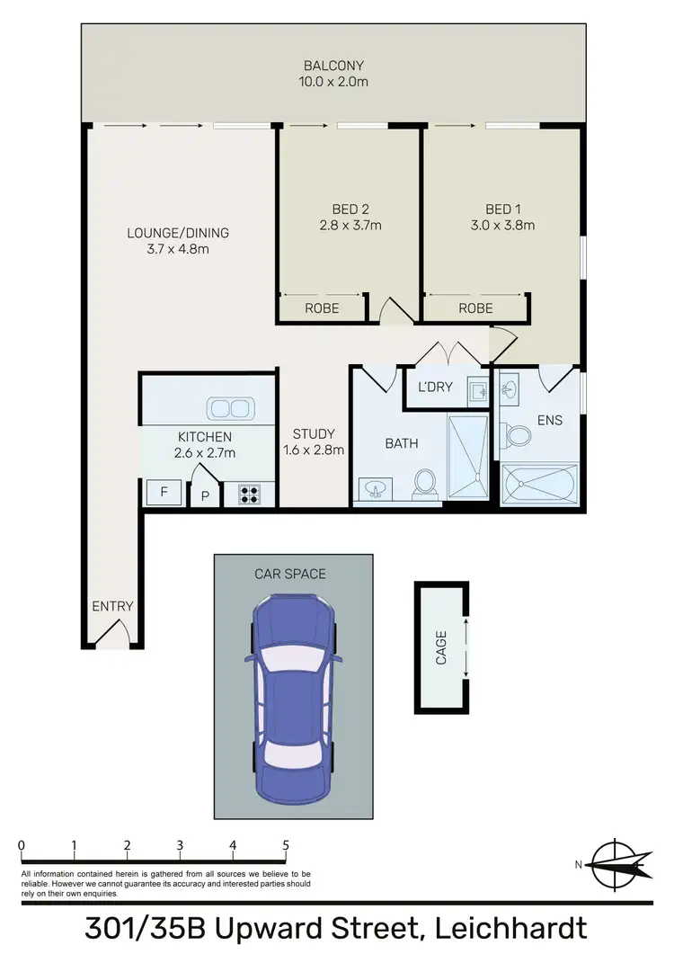 Floorplan of Homely apartment listing, 301/35B Upward Street, Leichhardt NSW 2040