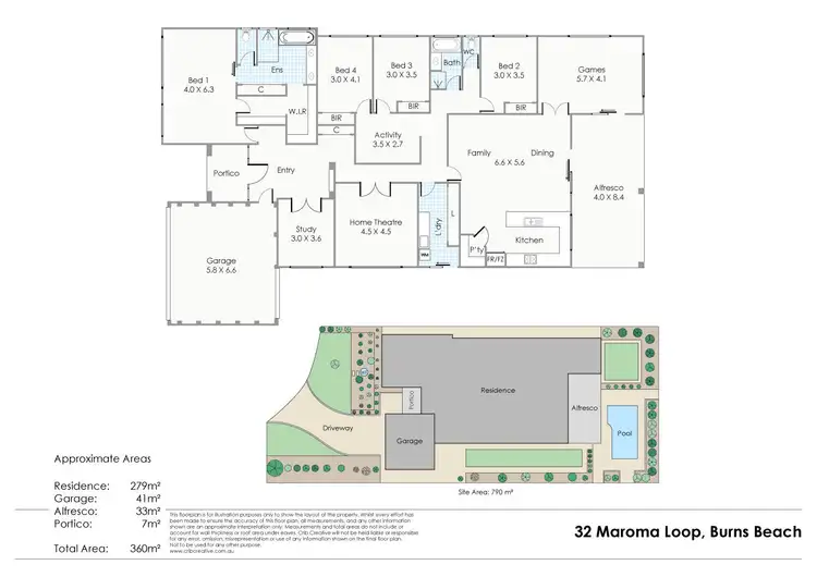 Floorplan of Homely house listing, 32 Maroma Loop, Burns Beach WA 6028