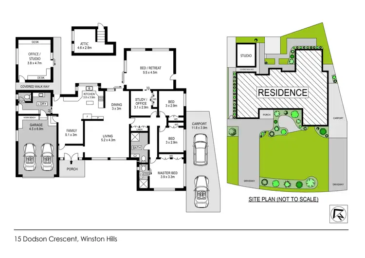 Floorplan of Homely house listing, 15 Dodson Crescent, Winston Hills NSW 2153