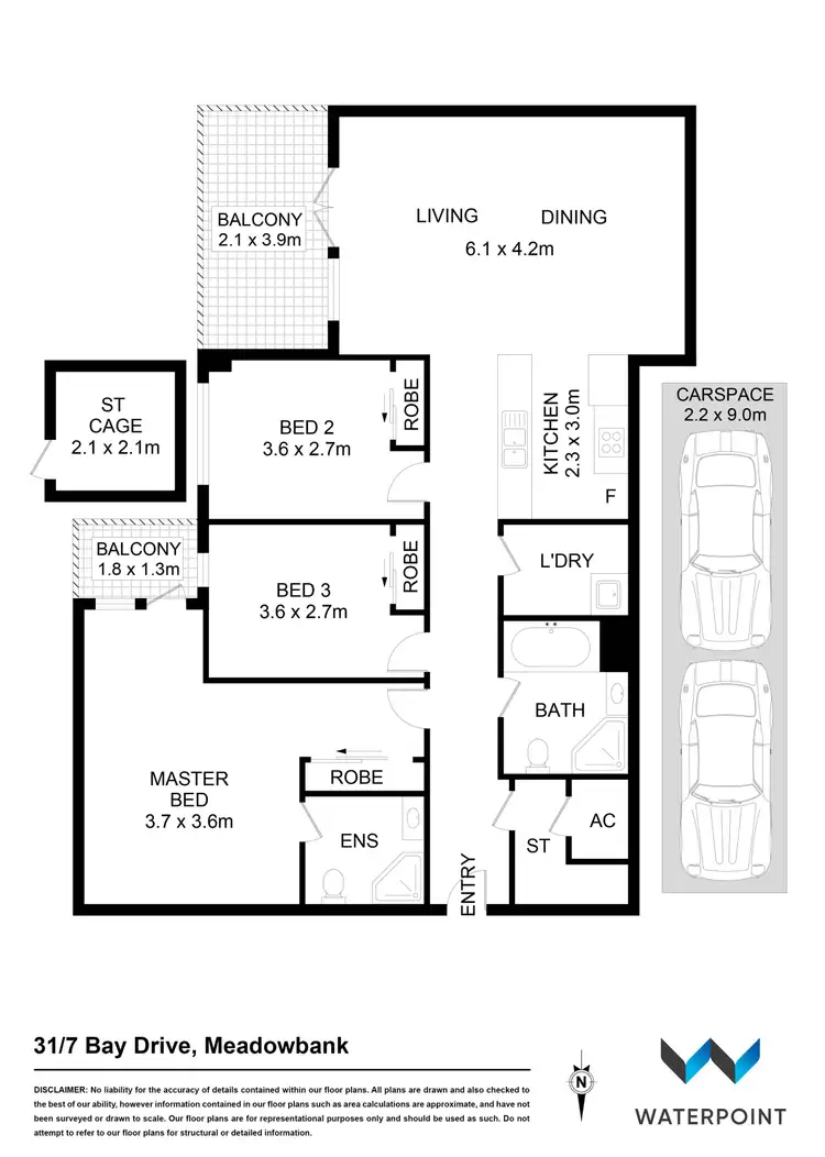 Floorplan of Homely apartment listing, 31/7 Bay Drive, Meadowbank NSW 2114