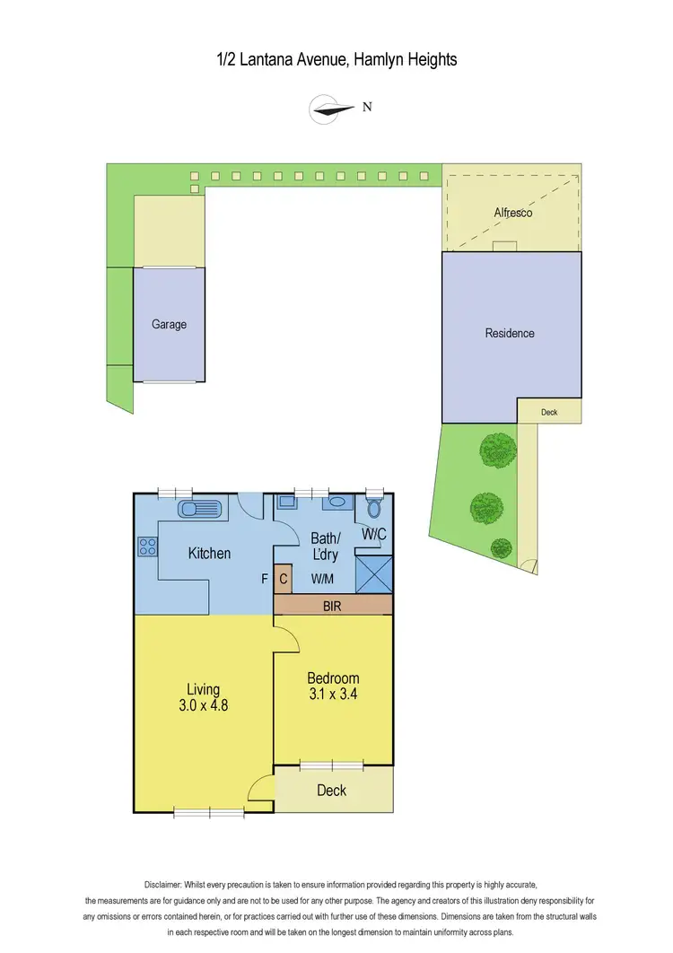 Floorplan of Homely unit listing, 1/2 Lantana Avenue, Hamlyn Heights VIC 3215