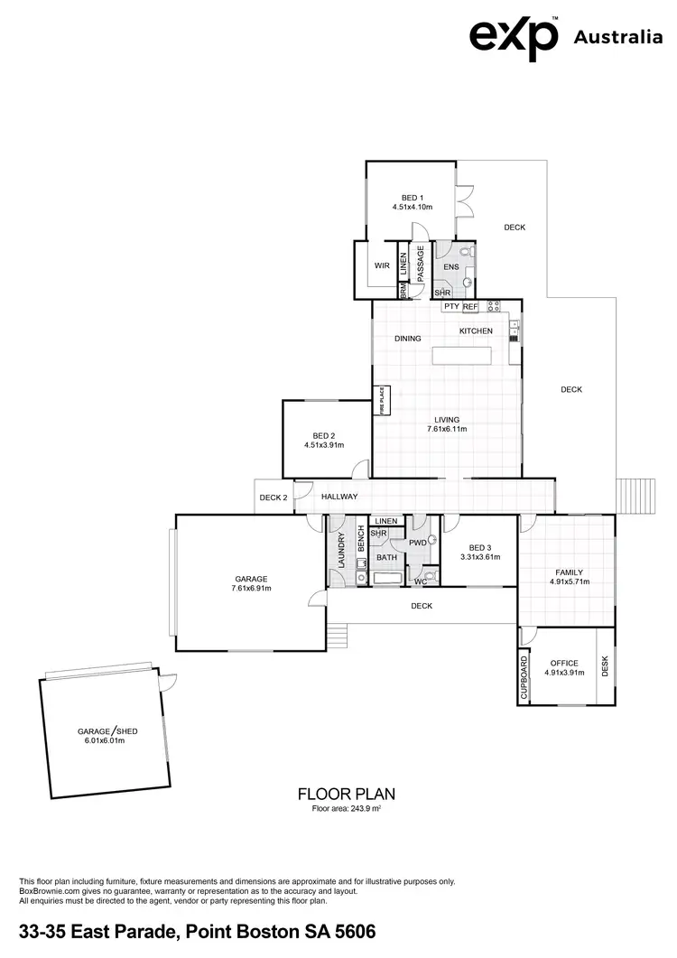Floorplan of Homely house listing, 33-35 East Parade, Point Boston SA 5607
