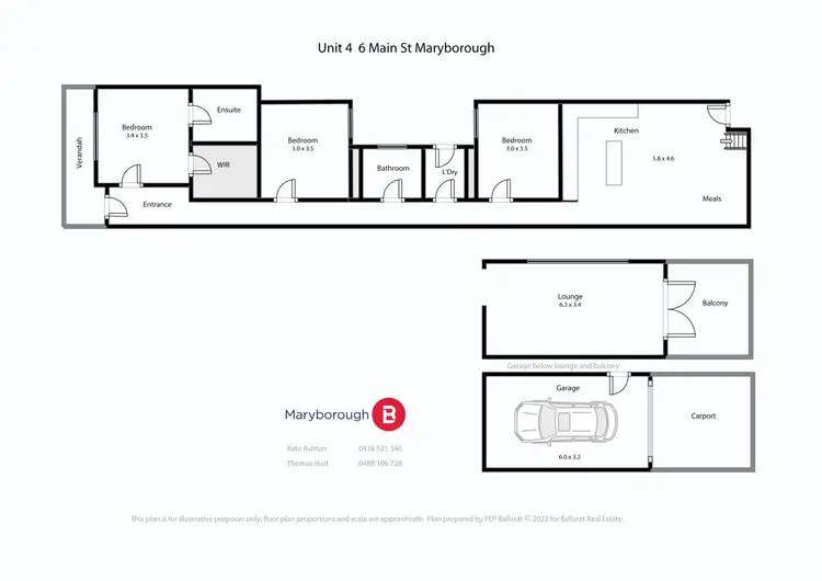 Floorplan of Homely townhouse listing, 4/6 High Street, Maryborough VIC 3465