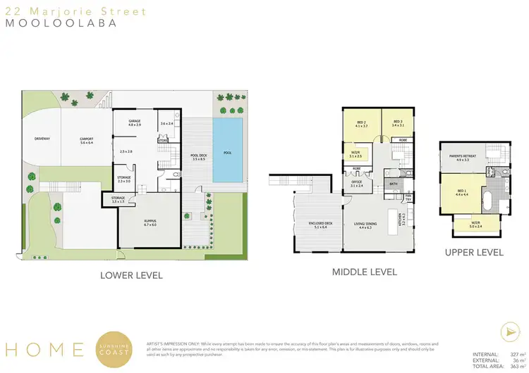 Floorplan of Homely house listing, 22 Marjorie Street, Mooloolaba QLD 4557