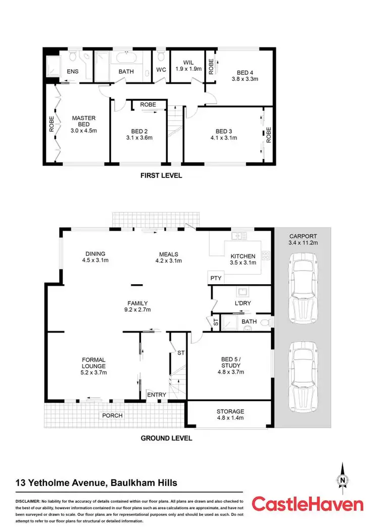 Floorplan of Homely house listing, 13 Yetholme Avenue, Baulkham Hills NSW 2153