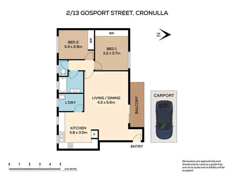 Floorplan of Homely apartment listing, 2/13 Gosport Street, Cronulla NSW 2230