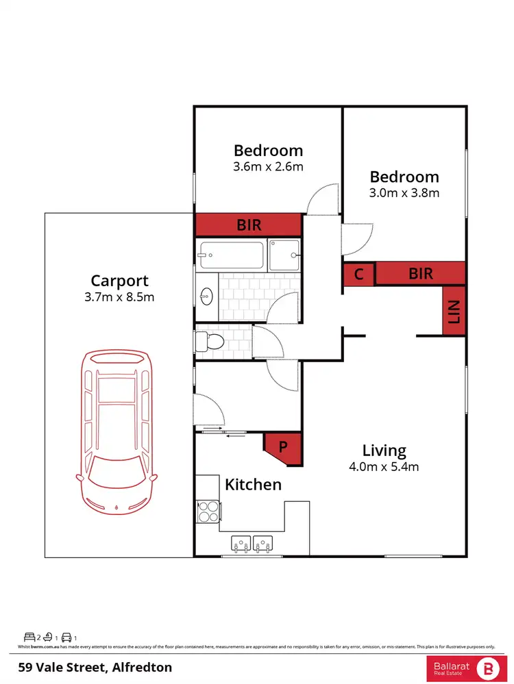 Floorplan of Homely house listing, 59 Vale Street, Alfredton VIC 3350