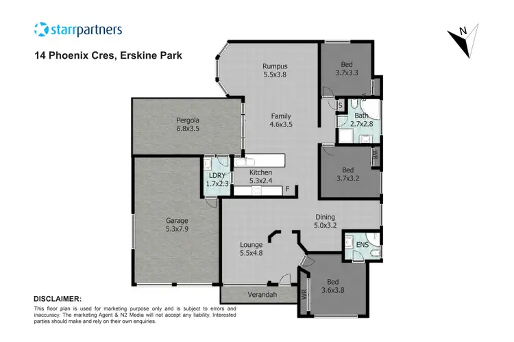 Floorplan of Homely house listing, 14 Phoenix Crescent, Erskine Park NSW 2759