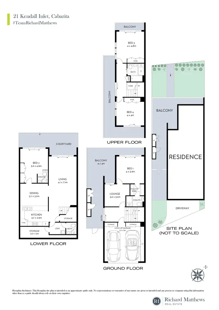 Floorplan of Homely semi-detached listing, 21 Kendall Inlet, Cabarita NSW 2137