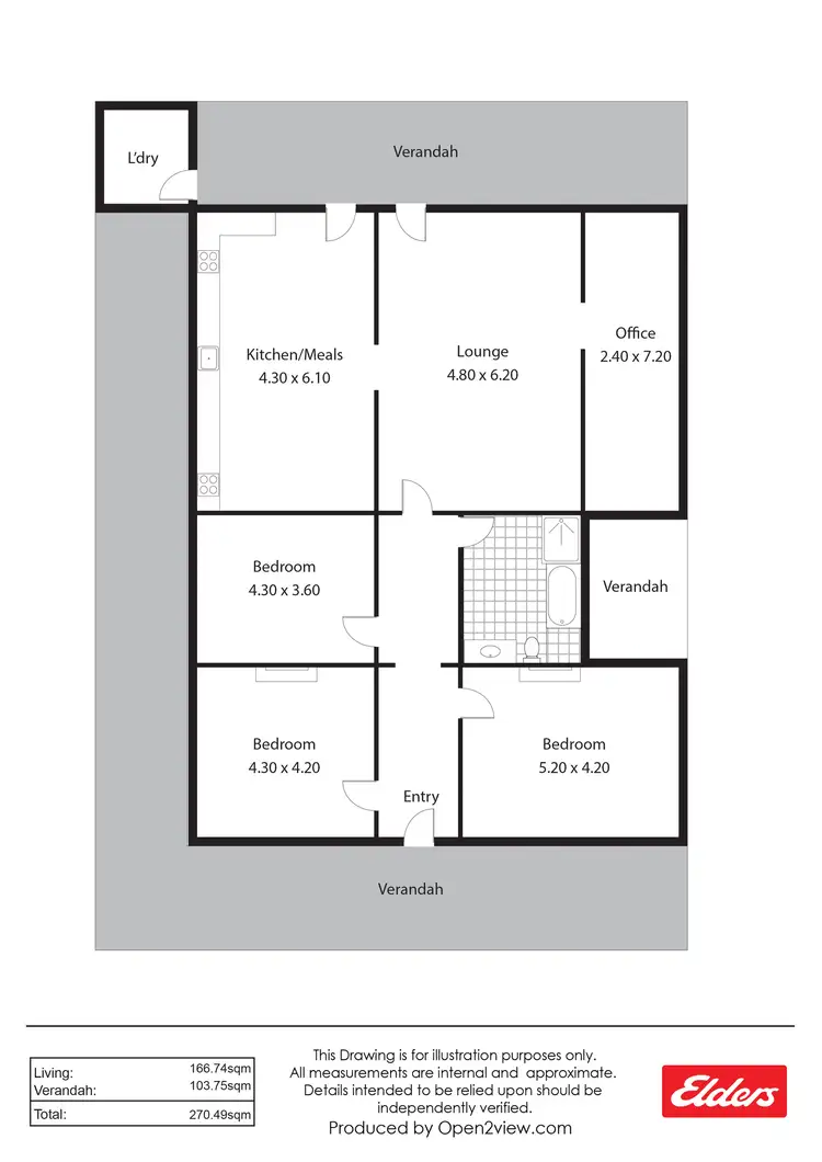 Floorplan of Homely rural property listing, 2604 Templeton Road, Everard Central SA 5461
