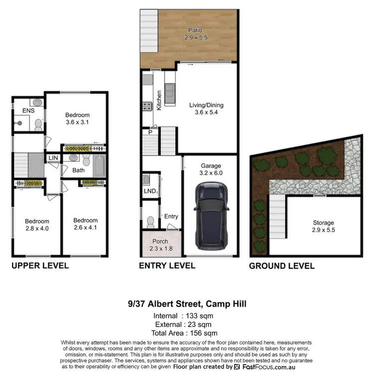 Floorplan of Homely townhouse listing, 9/37 Albert Street, Camp Hill QLD 4152