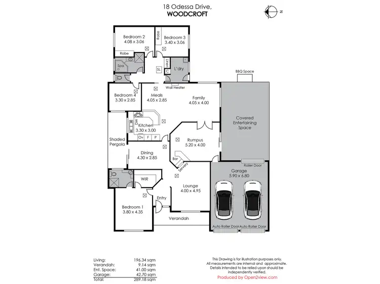 Floorplan of Homely house listing, 18 Odessa Drive, Woodcroft SA 5162