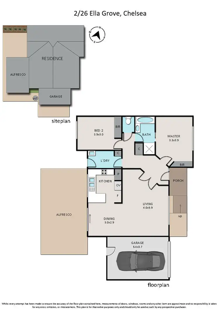 Floorplan of Homely unit listing, 2/26 Ella Grove, Chelsea VIC 3196
