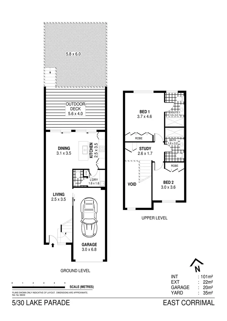 Floorplan of Homely townhouse listing, 5/30 Lake Parade, East Corrimal NSW 2518