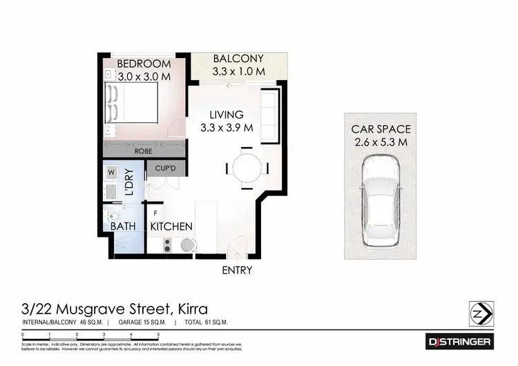 Floorplan of Homely unit listing, 3/22 Musgrave Street, Kirra QLD 4225