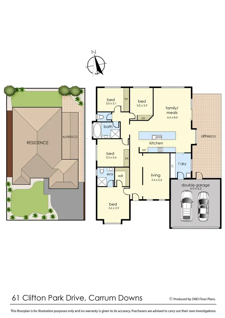Floorplan of Homely house listing, 61 Clifton Park Drive, Carrum Downs VIC 3201