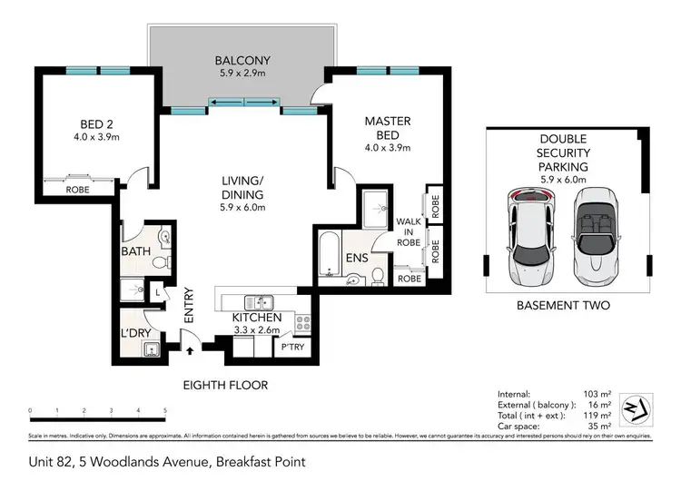 Floorplan of Homely apartment listing, 82/5 Woodlands Avenue, Breakfast Point NSW 2137