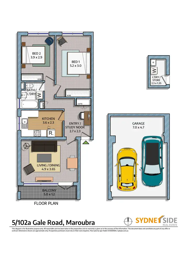 Floorplan of Homely apartment listing, 5/102A Gale Road, Maroubra NSW 2035