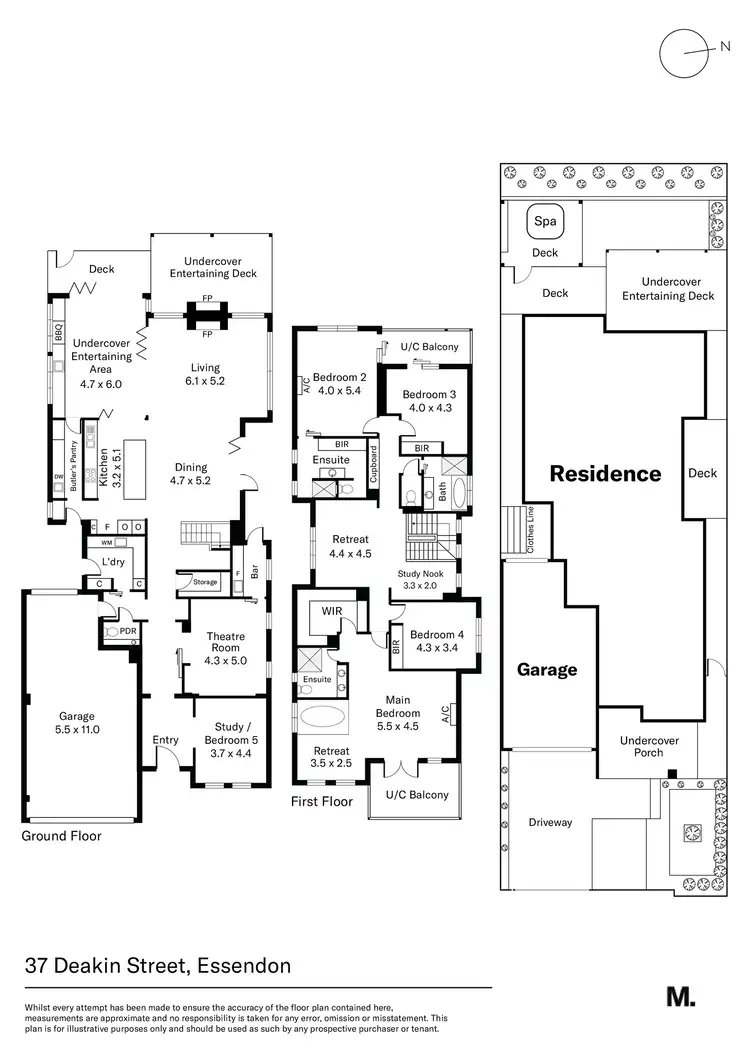 Floorplan of Homely house listing, 37 Deakin Street, Essendon VIC 3040