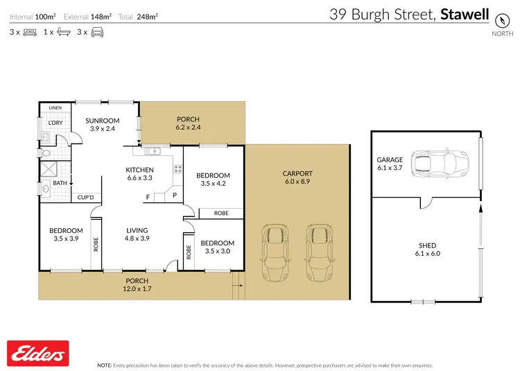 Floorplan of Homely house listing, 39 Burgh Street, Stawell VIC 3380
