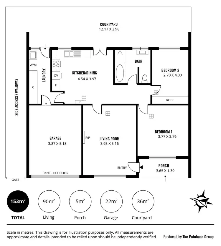 Floorplan of Homely unit listing, 1/27 Farr Terrace, Glenelg East SA 5045