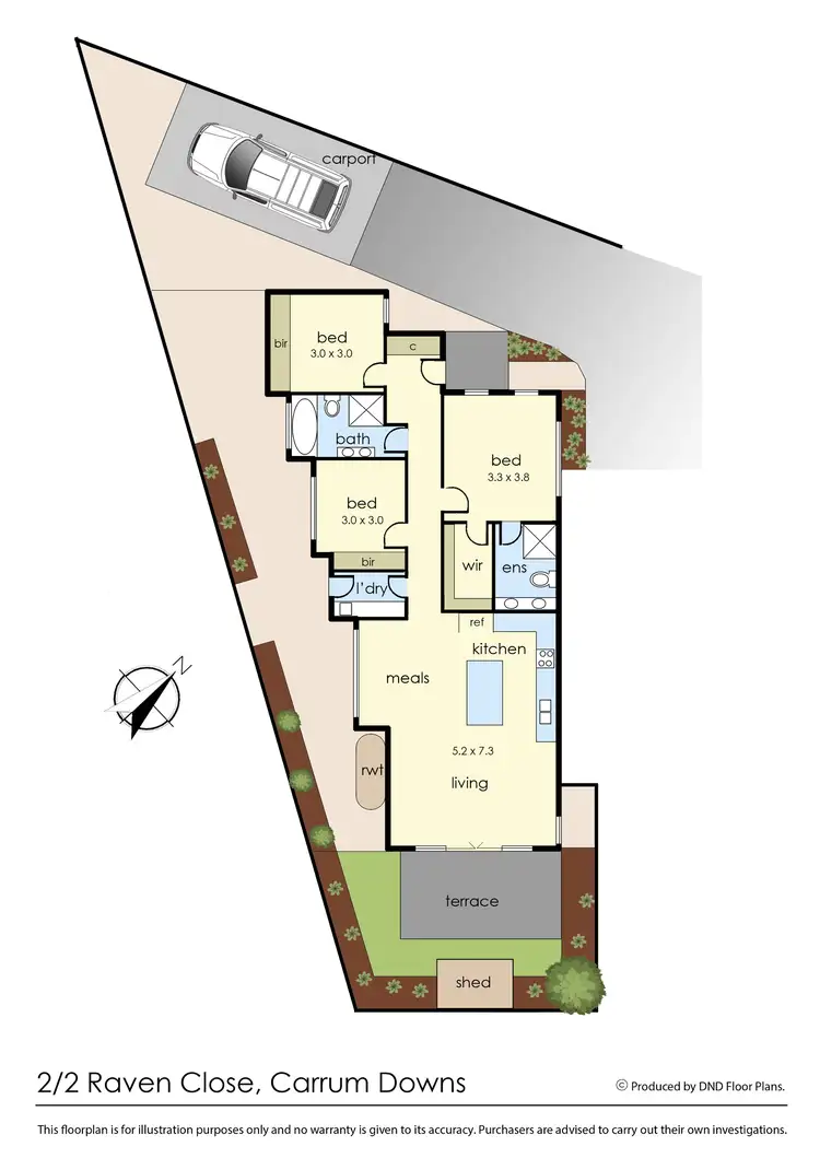 Floorplan of Homely unit listing, 2/2 Raven Close, Carrum Downs VIC 3201