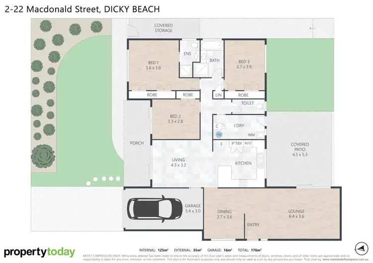 Floorplan of Homely unit listing, 1/22 MacDonald Street, Dicky Beach QLD 4551