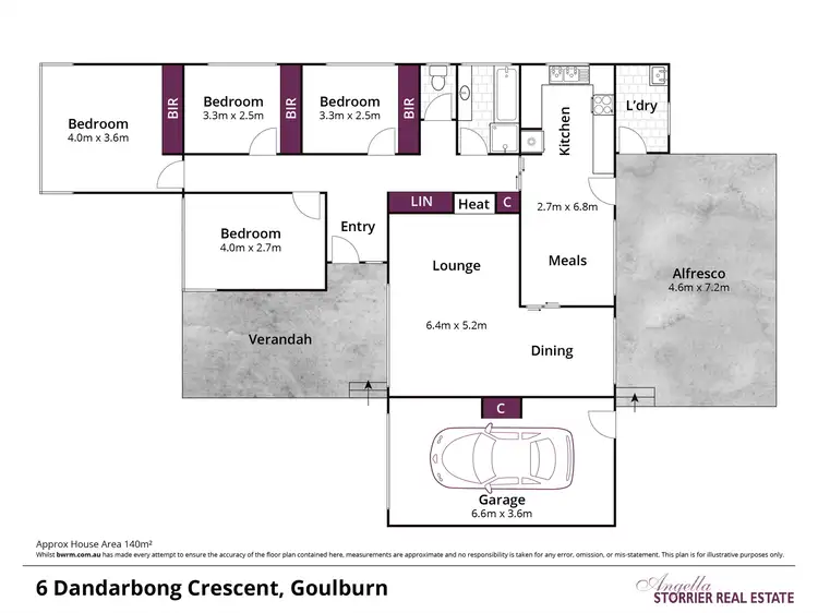 Floorplan of Homely house listing, 6 Dandarbong Crescent, Goulburn NSW 2580