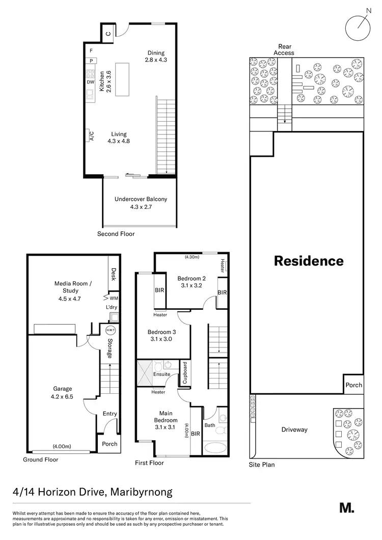 Floorplan of Homely townhouse listing, 4/14 Horizon Drive, Maribyrnong VIC 3032
