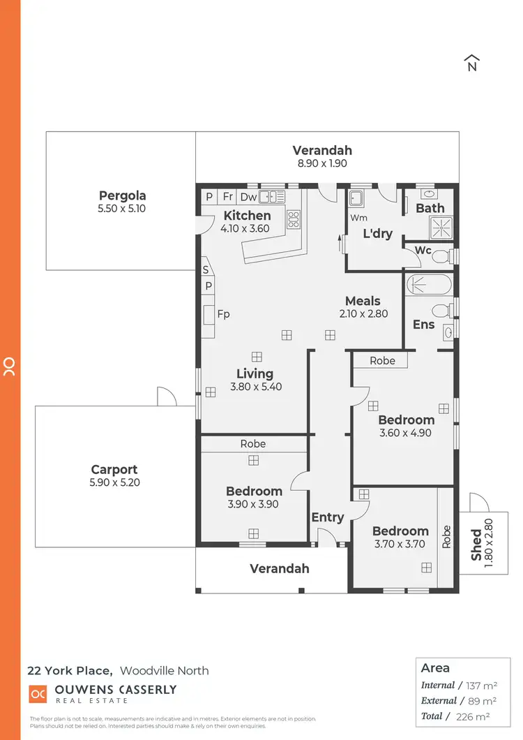 Floorplan of Homely house listing, 22 York Place, Woodville North SA 5012