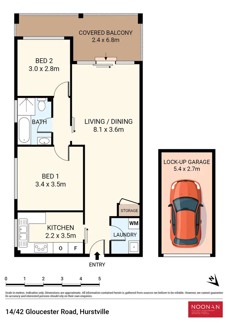 Floorplan of Homely unit listing, 14/42 Gloucester Road, Hurstville NSW 2220