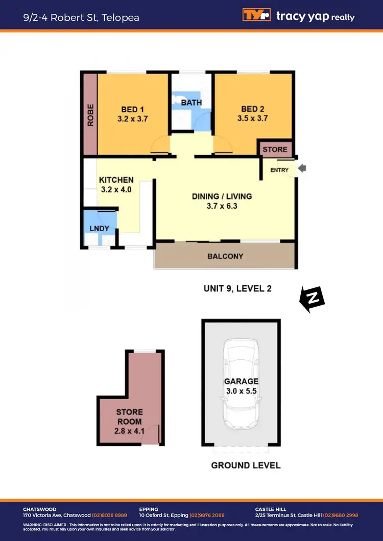Floorplan of Homely unit listing, 9/2-4 Robert Street, Telopea NSW 2117