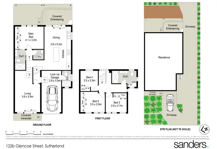 Floorplan of Homely semi-detached listing, 122B Glencoe Street, Sutherland NSW 2232