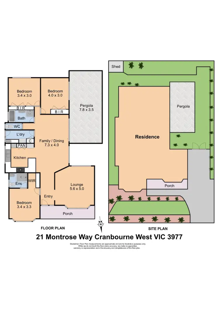 Floorplan of Homely house listing, 21 Montrose Way, Cranbourne West VIC 3977