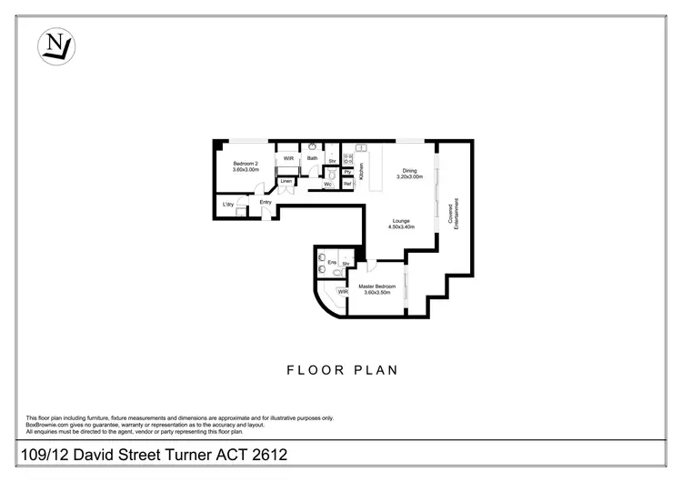 Floorplan of Homely apartment listing, 109/12 David Street, Turner ACT 2612