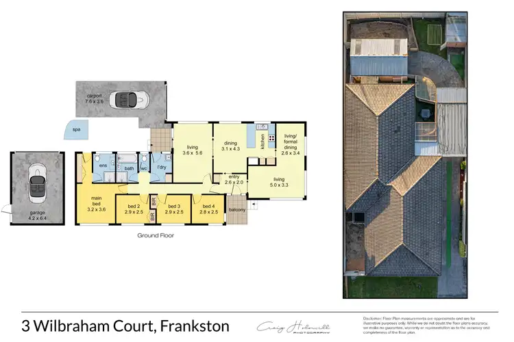 Floorplan of Homely house listing, 3 Wilbraham Court, Frankston VIC 3199